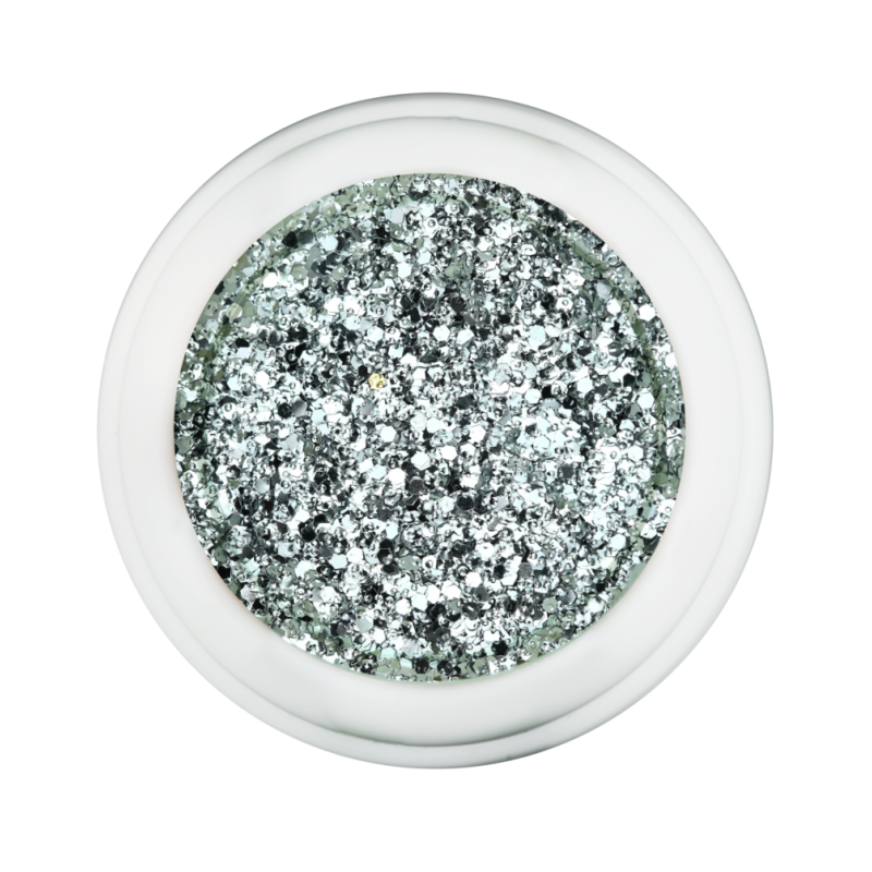 Cre8tion Nail Art Designed Confetti Glitter, 006, Round 1/24", Sliver, 0.5oz, 1101-0447 BB